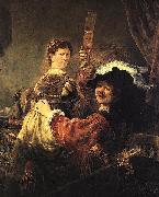 Rembrandt Peale Rembrandt and Saskia in the parable of the Prodigal Son France oil painting artist